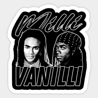 Milli Vanilli - Vintage Look Design Tribute Sticker